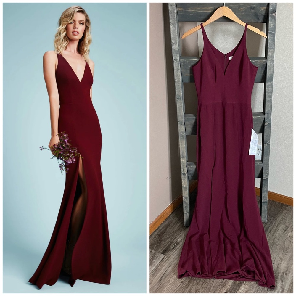 NEW | Dress the Population Iris Crepe Gown Maxi Dress